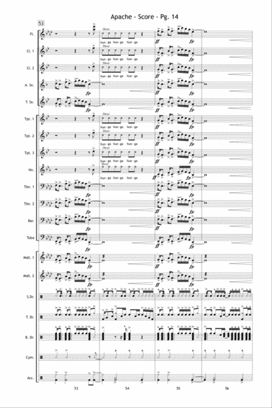 Apache Marching Band scores gallery preview page 15