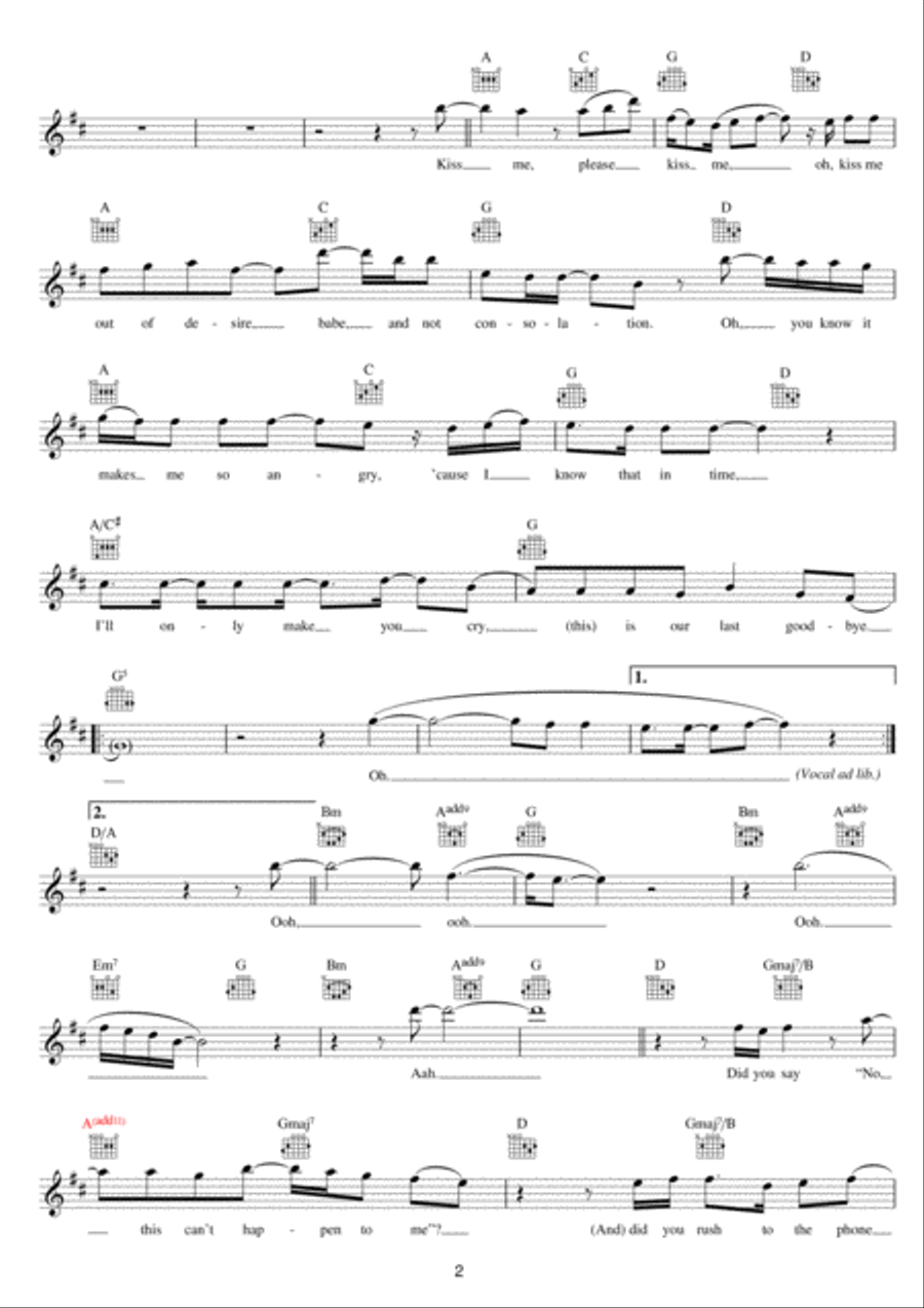 Last Goodbye Piano scores gallery preview page 2