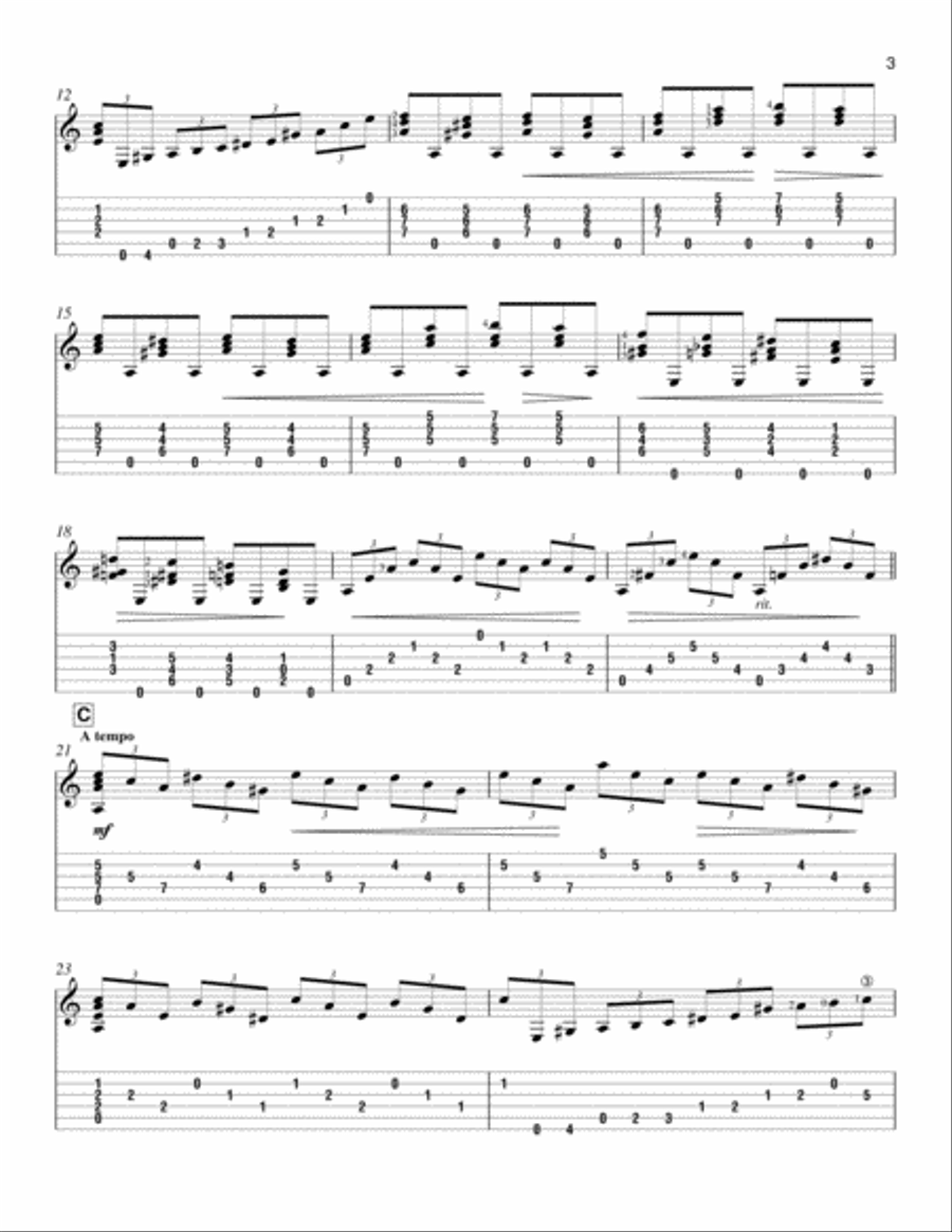 A Daunting Haunting Guitar Tablature scores gallery preview page 2