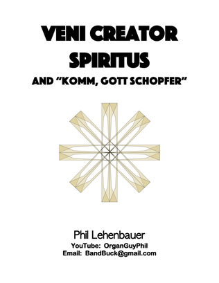 Book cover for "Veni Creator Spiritus" organ work, by Phil Lehenbauer