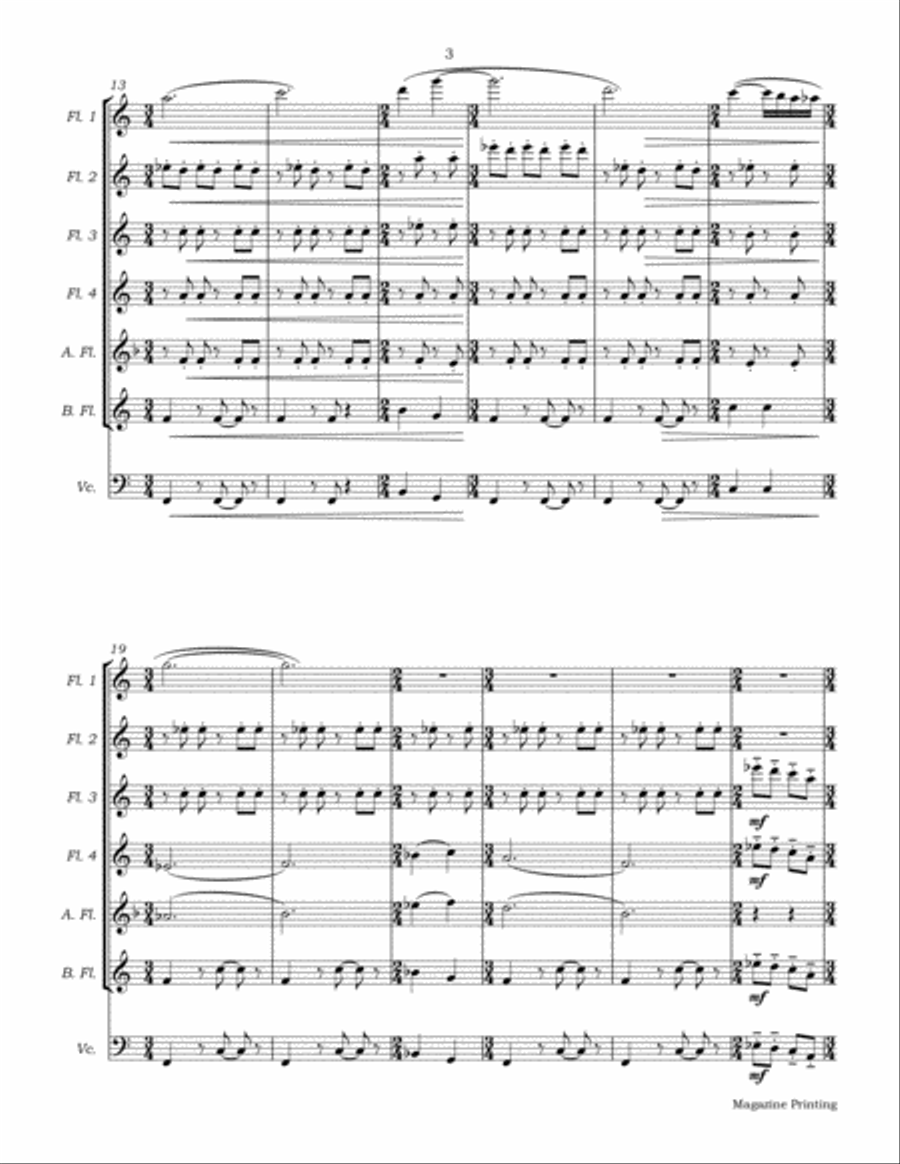 Magazine Printing Flute Choir scores gallery preview page 6