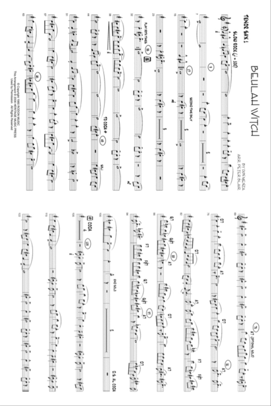 Beulah Witch Beulah Witch Jazz Ensemble scores gallery preview page 3