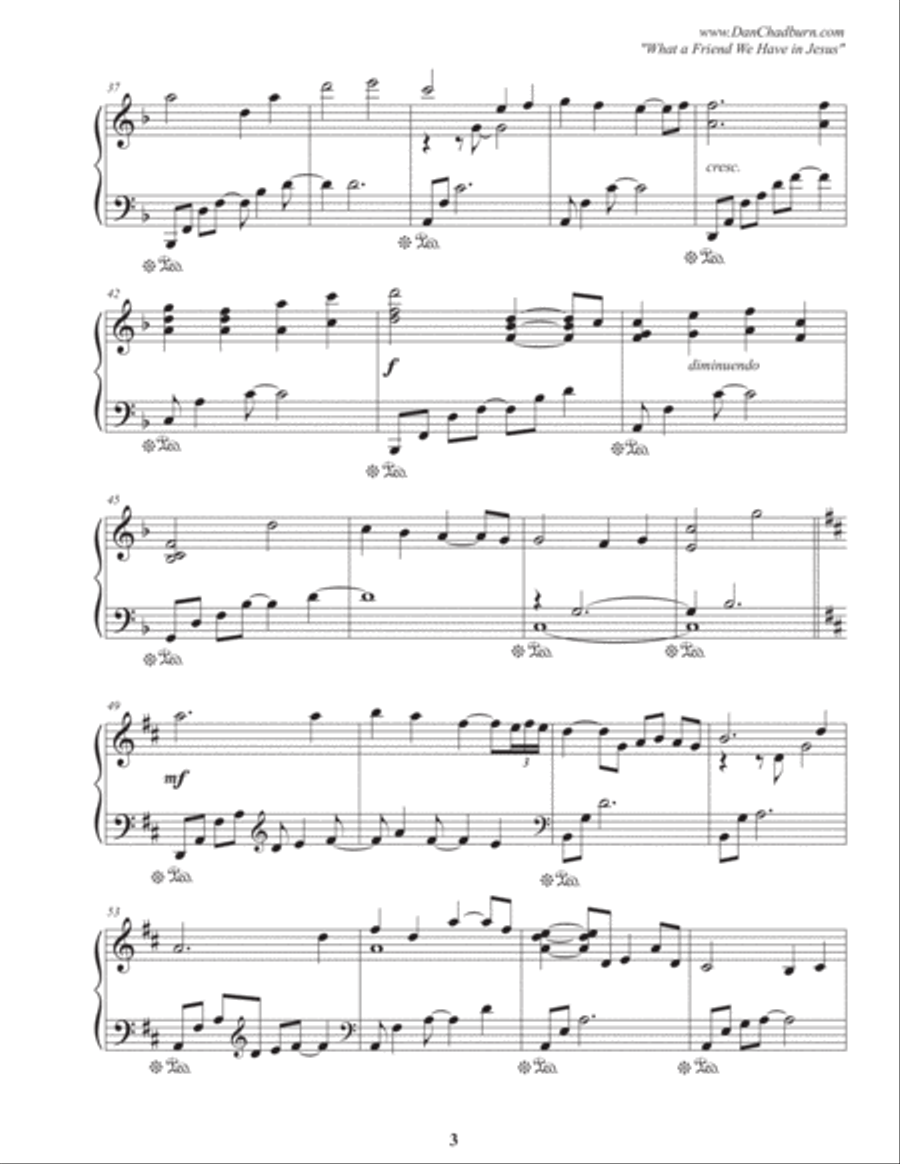 What a Friend We Have in Jesus Piano Solo scores gallery preview page 3