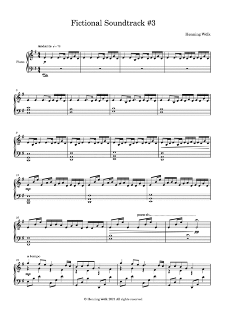Fictional Soundtrack #3 Fictional Soundtrack #3 Piano Solo scores gallery preview page 2