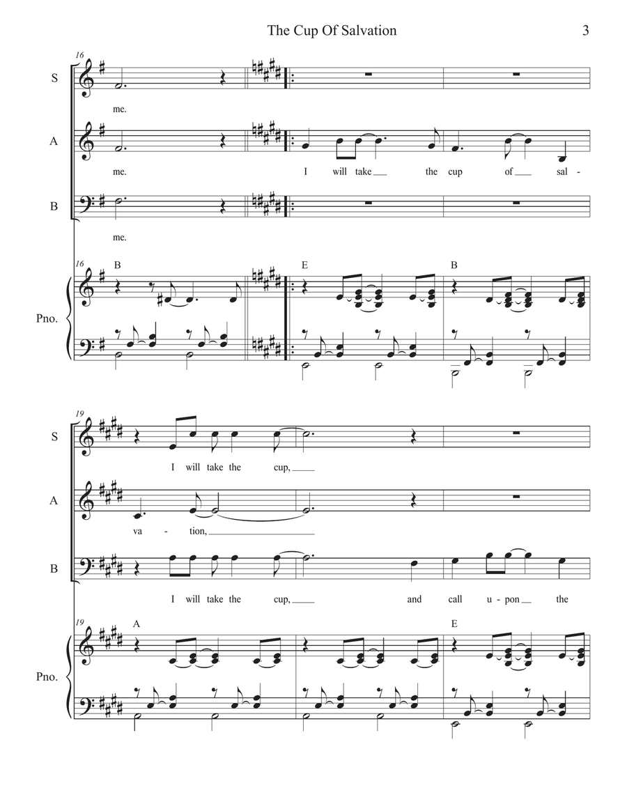 The Cup Of Salvation (Vocal Trio - (SAB) 3-Part scores gallery preview page 3