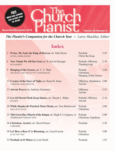 The Church Pianist Nov/Dec 2015 - Magazine Issue