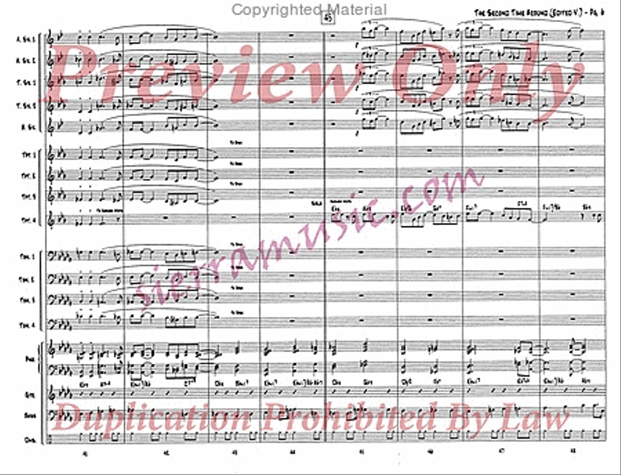 The Second Time Around (Edited) Jazz Ensemble scores gallery preview page 7