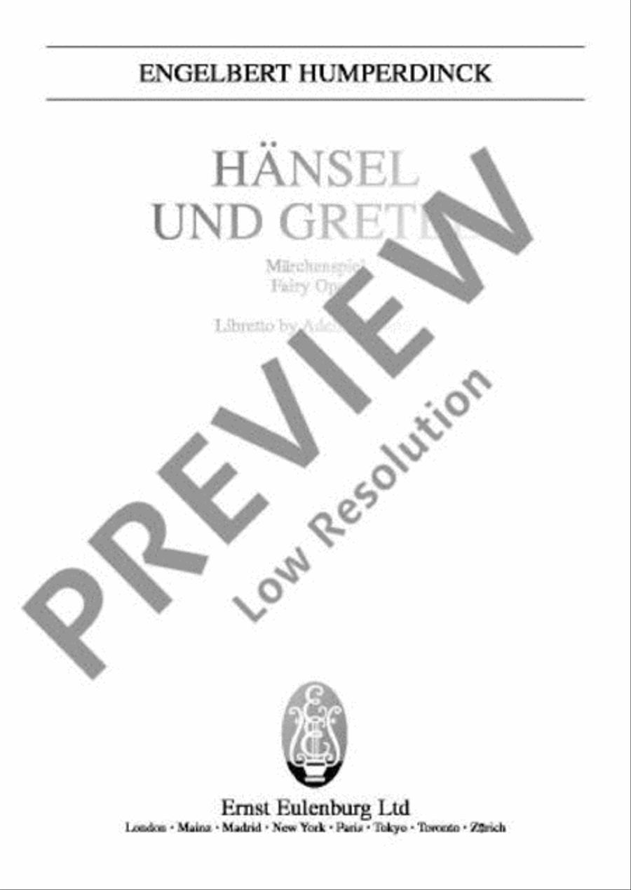 Hänsel und Gretel Hänsel und Gretel Miniature Score scores gallery preview page 2