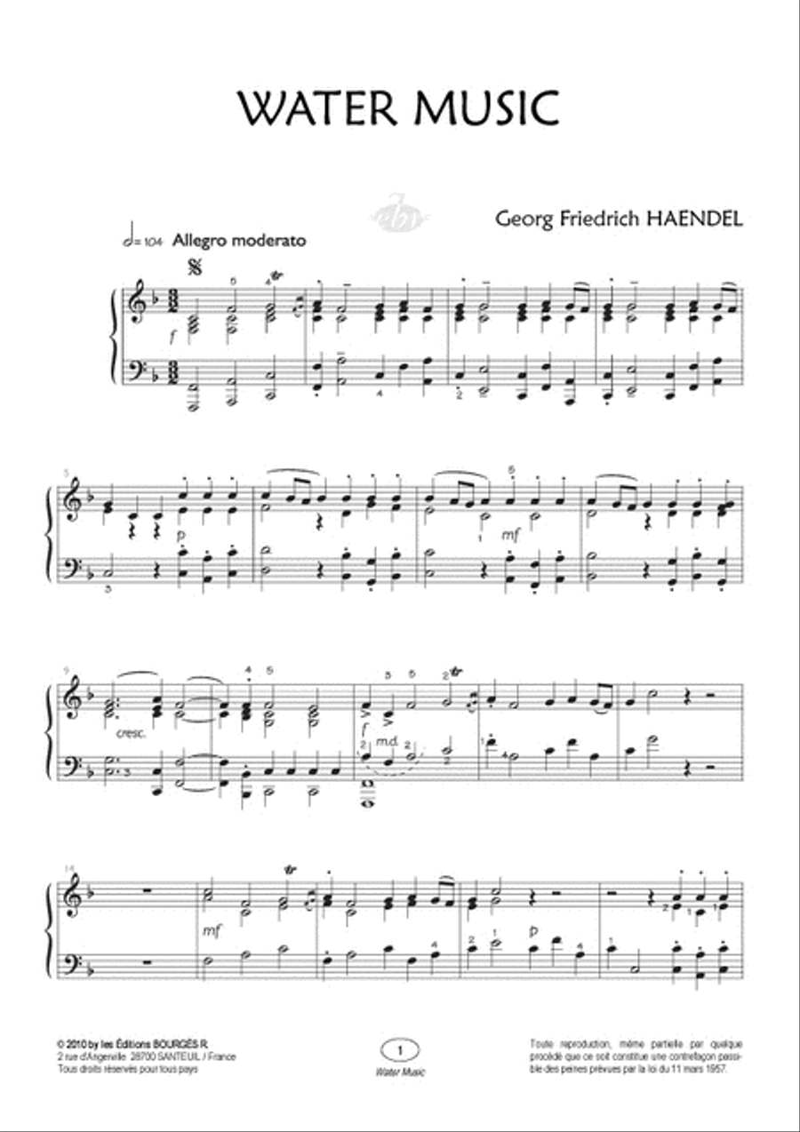 Water Music (Collection Anacrouse) Piano Duet scores gallery preview page 2