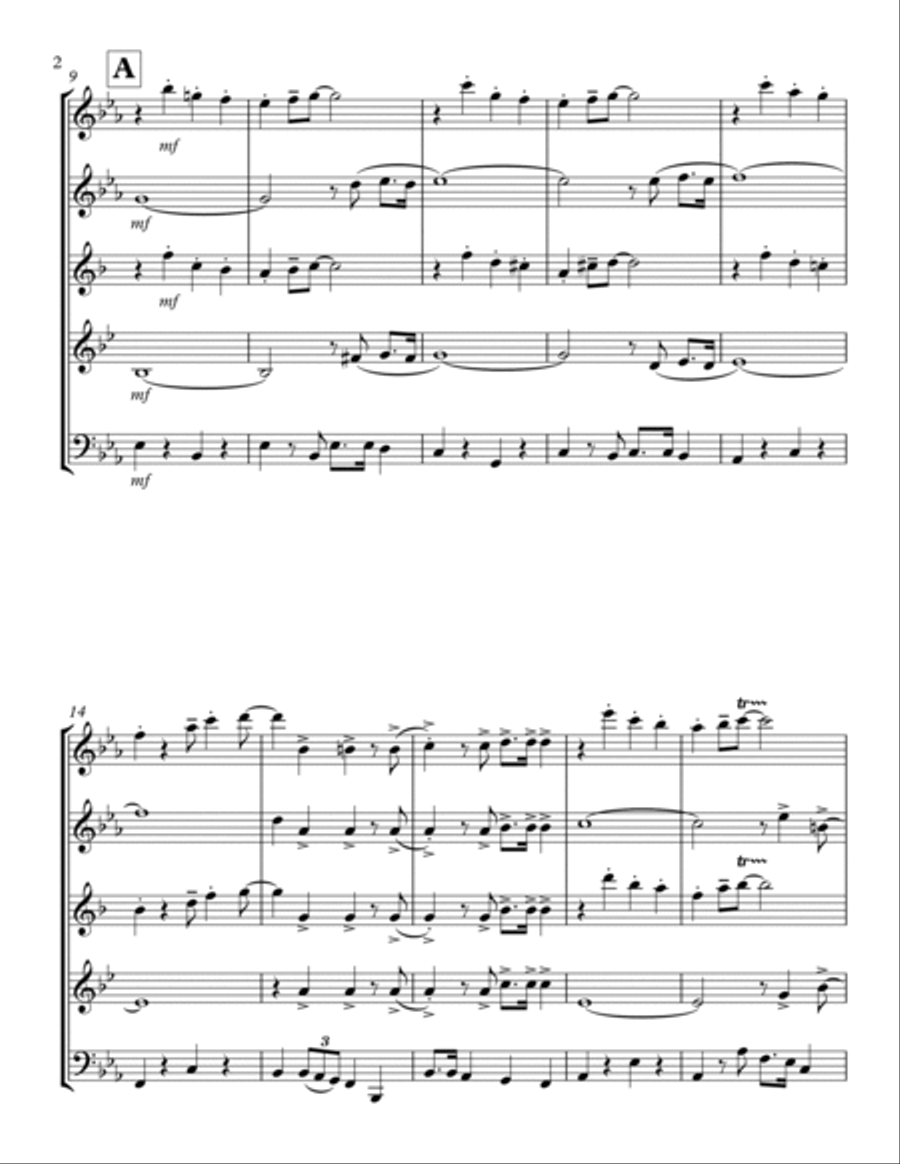 Zing! Went The Strings Of My Heart - Wind Quintet Woodwind Quintet scores gallery preview page 2