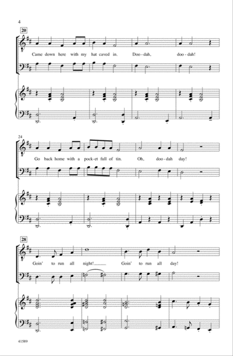 Camptown Races Camptown Races Choir scores gallery preview page 3