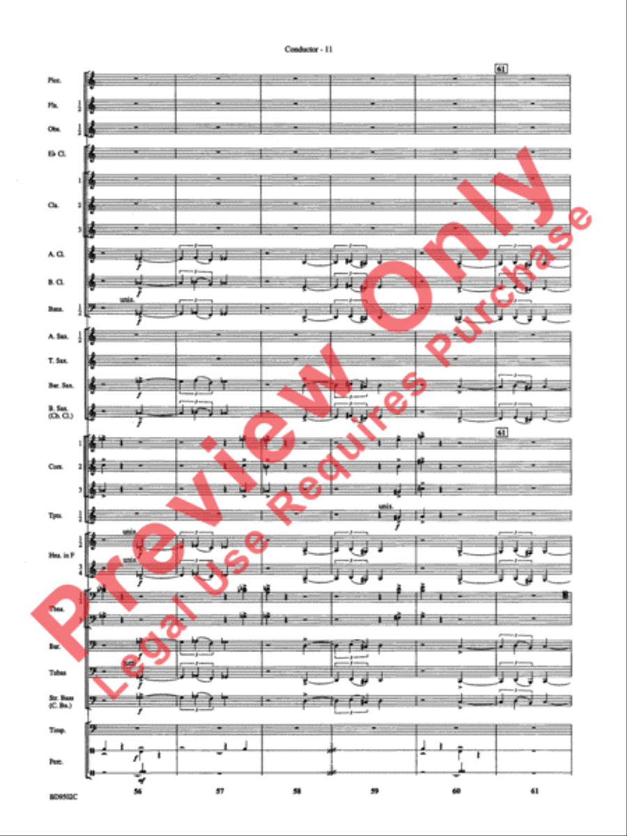 Symphony No. 3 for Band Concert Band scores gallery preview page 14