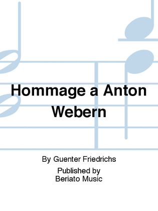 Book cover for Hommage à Anton Webern