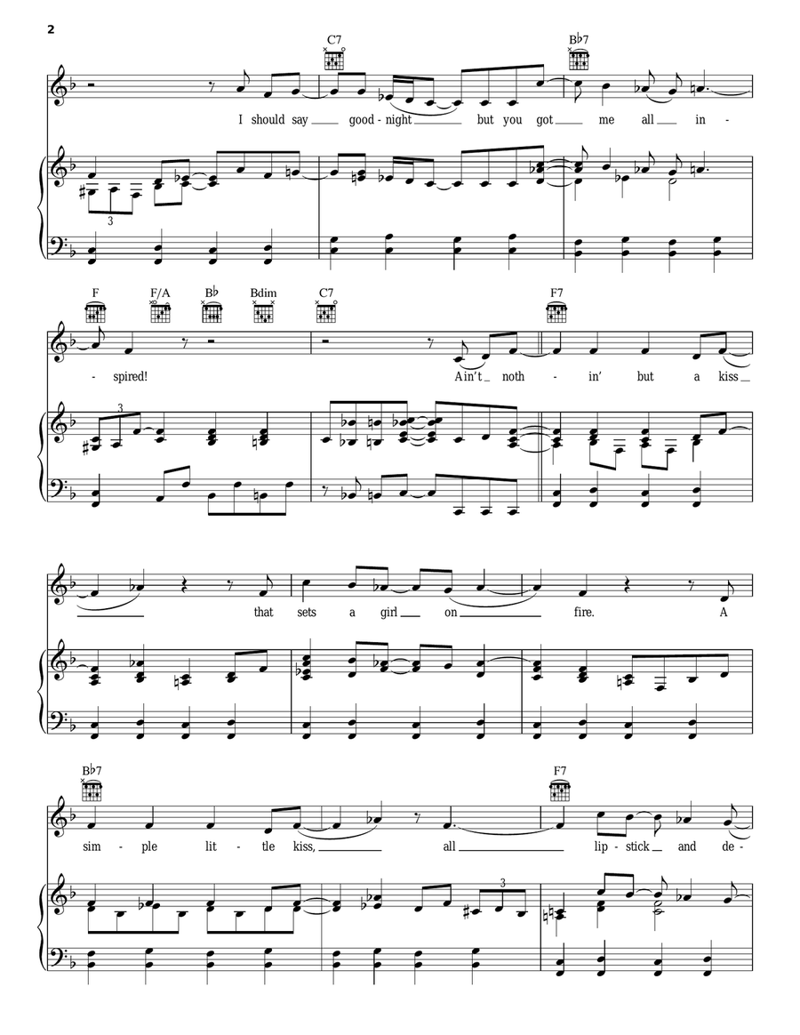 Ain't Nothin' But A Kiss Ain't Nothin' But A Kiss Guitar scores gallery preview page 2