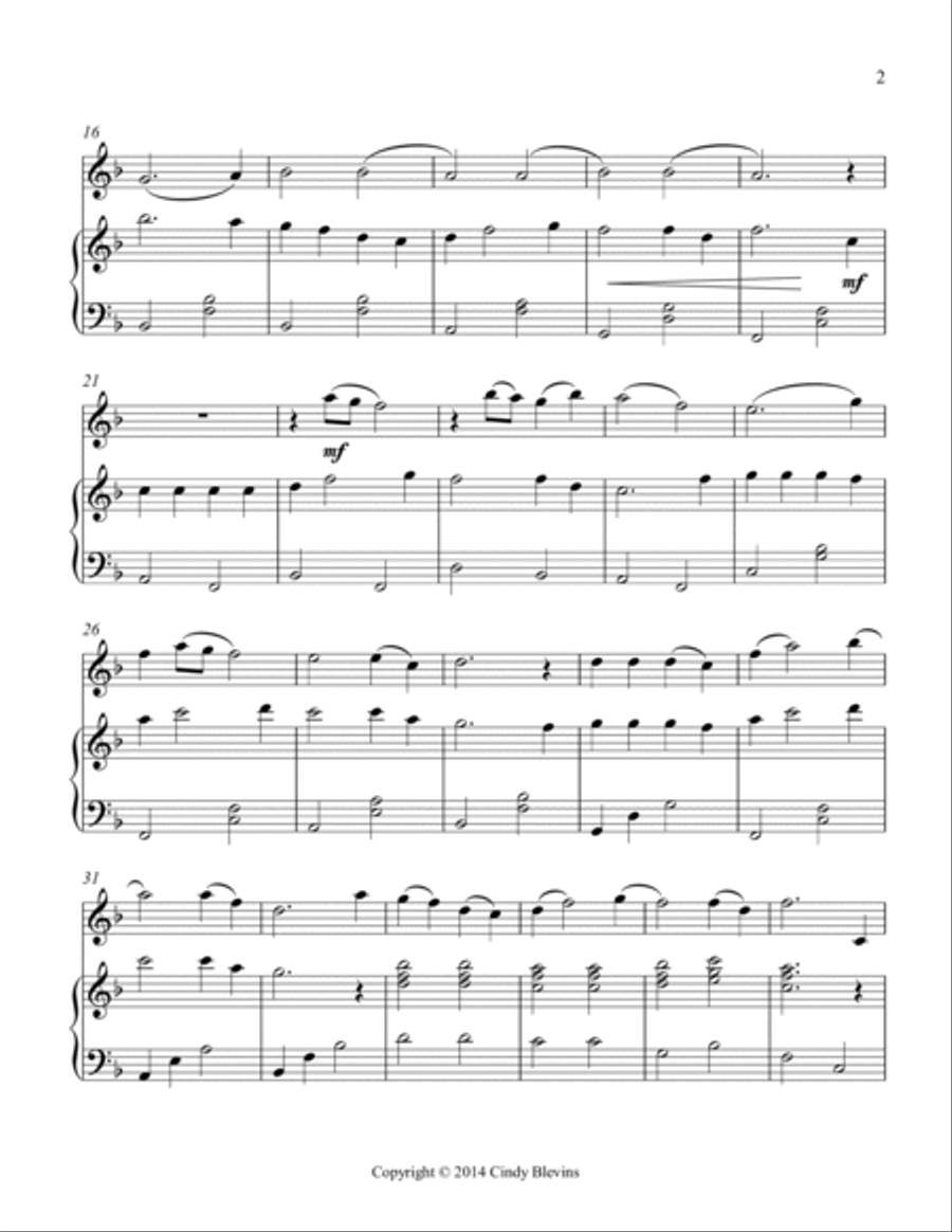 I Gave My Love a Cherry, for Piano and Violin Violin Solo scores gallery preview page 3