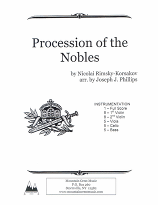 Book cover for Procession of the Nobles-Score