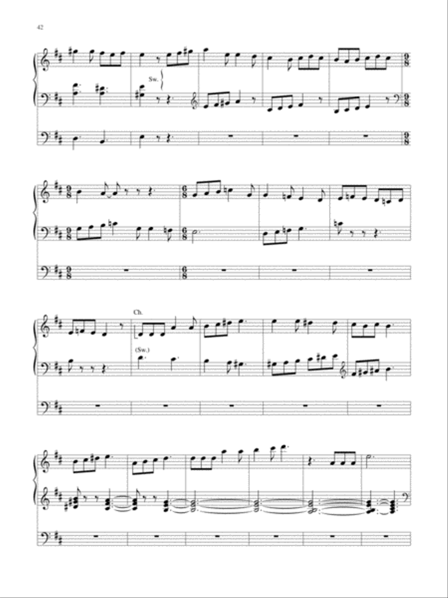 Wondrous Birth Seven Hymn Settings for Organ Organ Solo scores gallery preview page 43