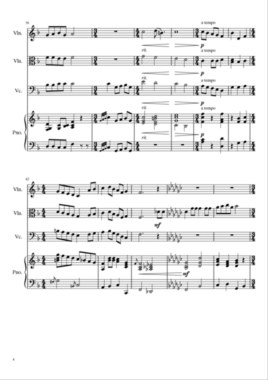 The Twelve Days Of Christmas Piano Quartet scores gallery preview page 4
