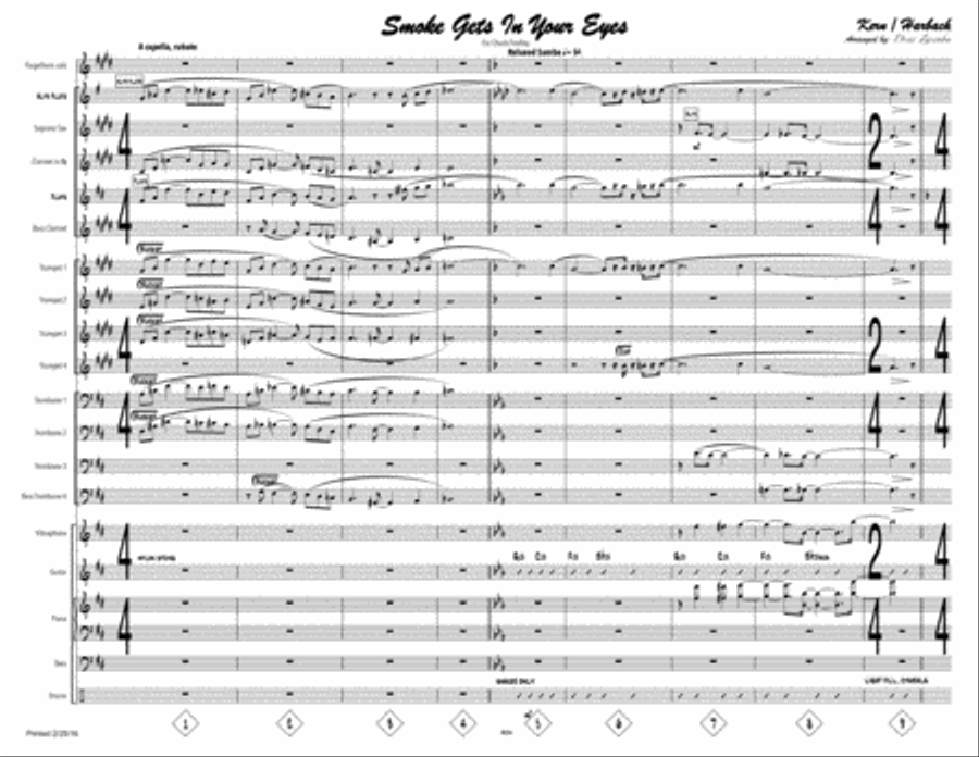 Smoke Gets In Your Eyes Large Ensemble scores gallery preview page 1