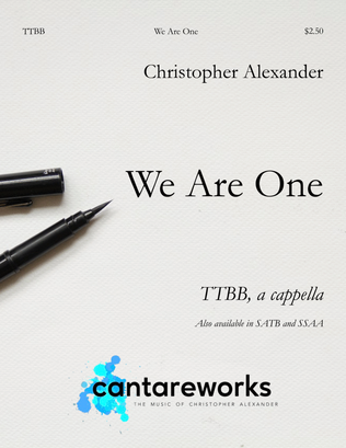 Book cover for We Are One (TTBB)