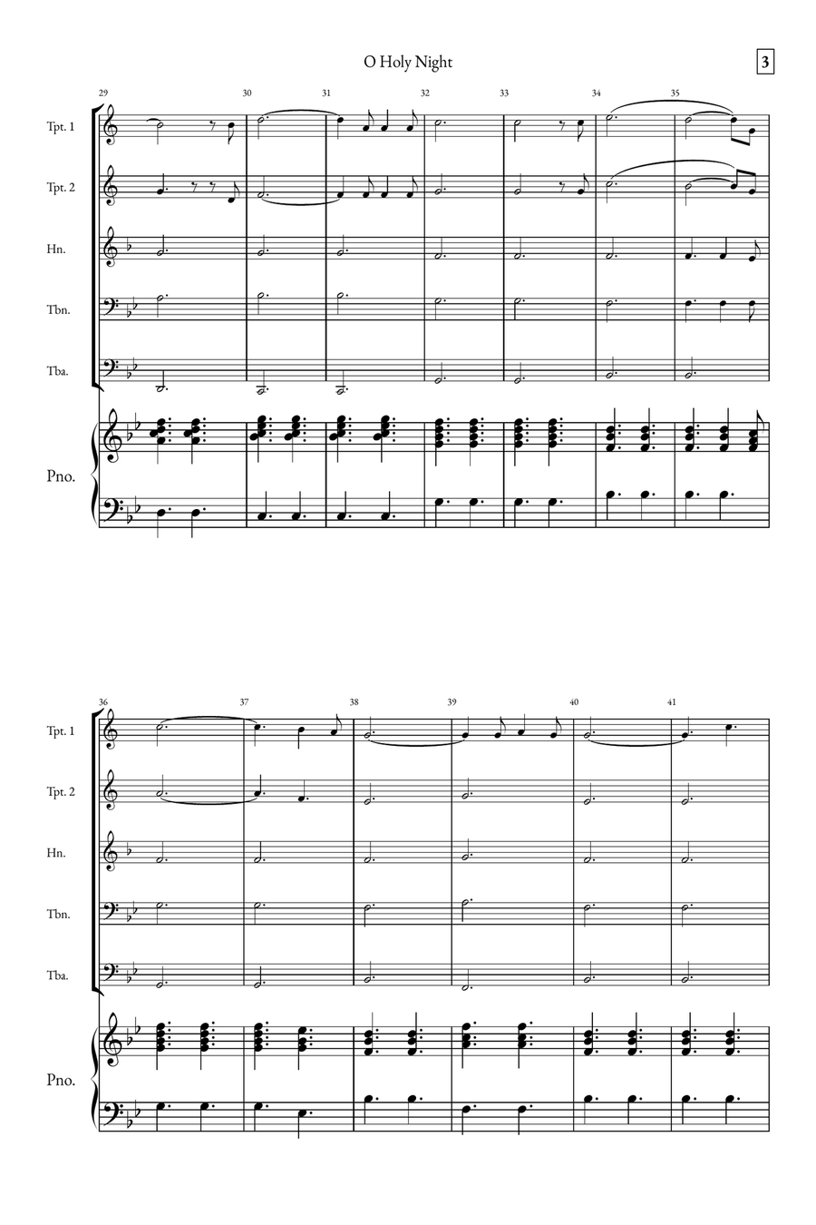 O Holy Night Small Ensemble scores gallery preview page 3