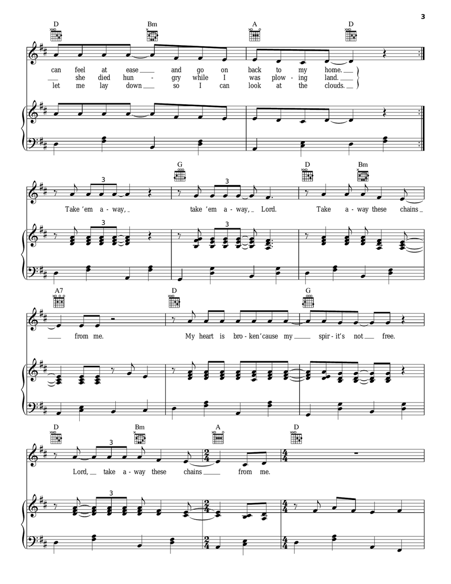 Take 'Em Away Take 'Em Away Acoustic Guitar scores gallery preview page 3