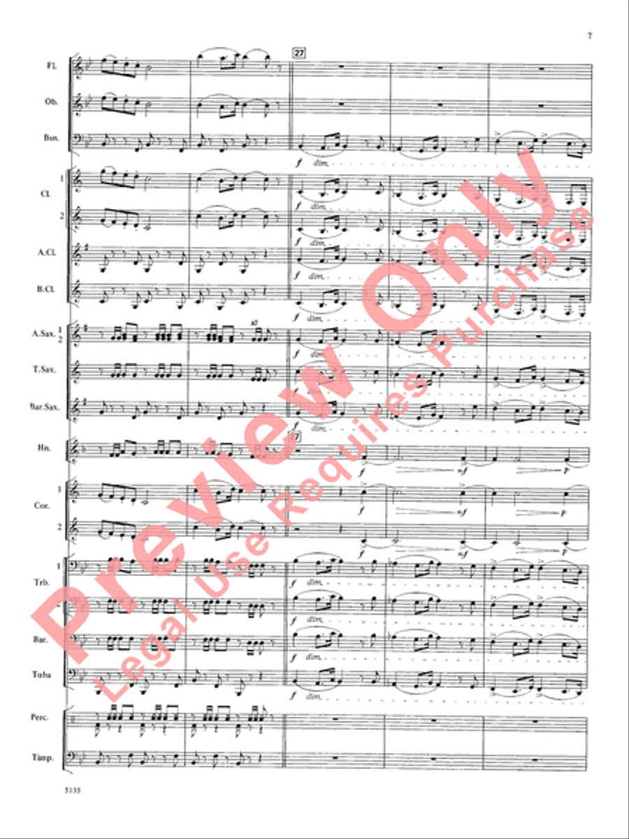 Procession of the Sardar Concert Band scores gallery preview page 8