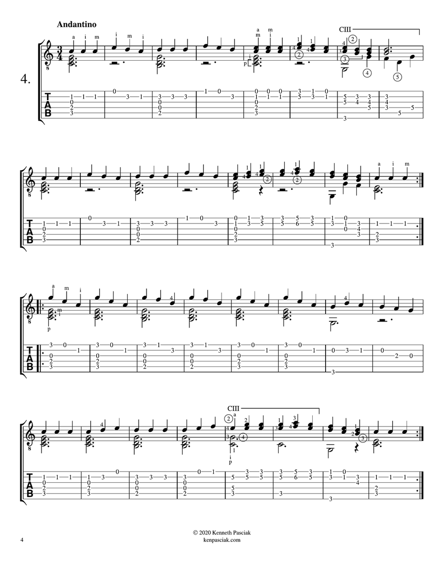Czerny for Guitar, Opus 139, Nos. 1-10