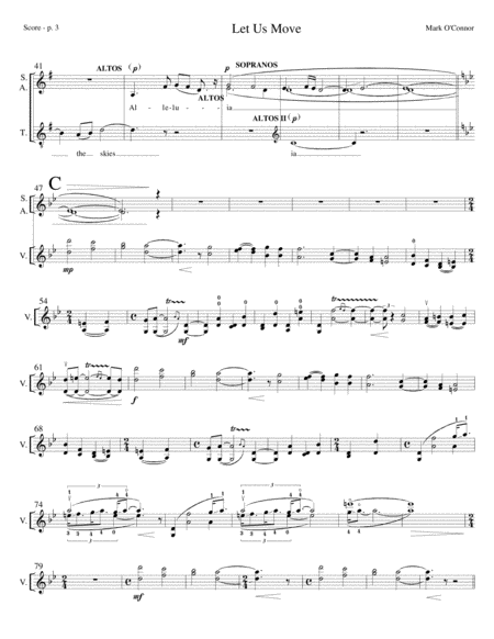 Let Us Move (score - vocal choir and violin solo) image number null