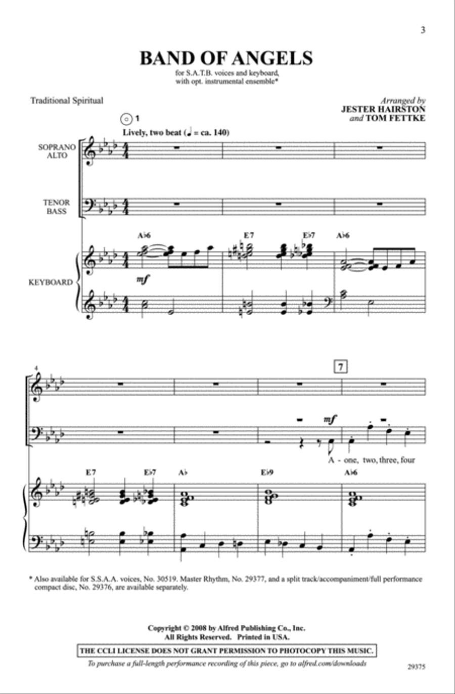 Band of Angels Band of Angels 4-Part scores gallery preview page 2