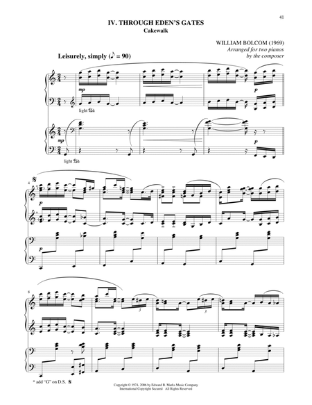 Gates By William Bolcom Piano Method