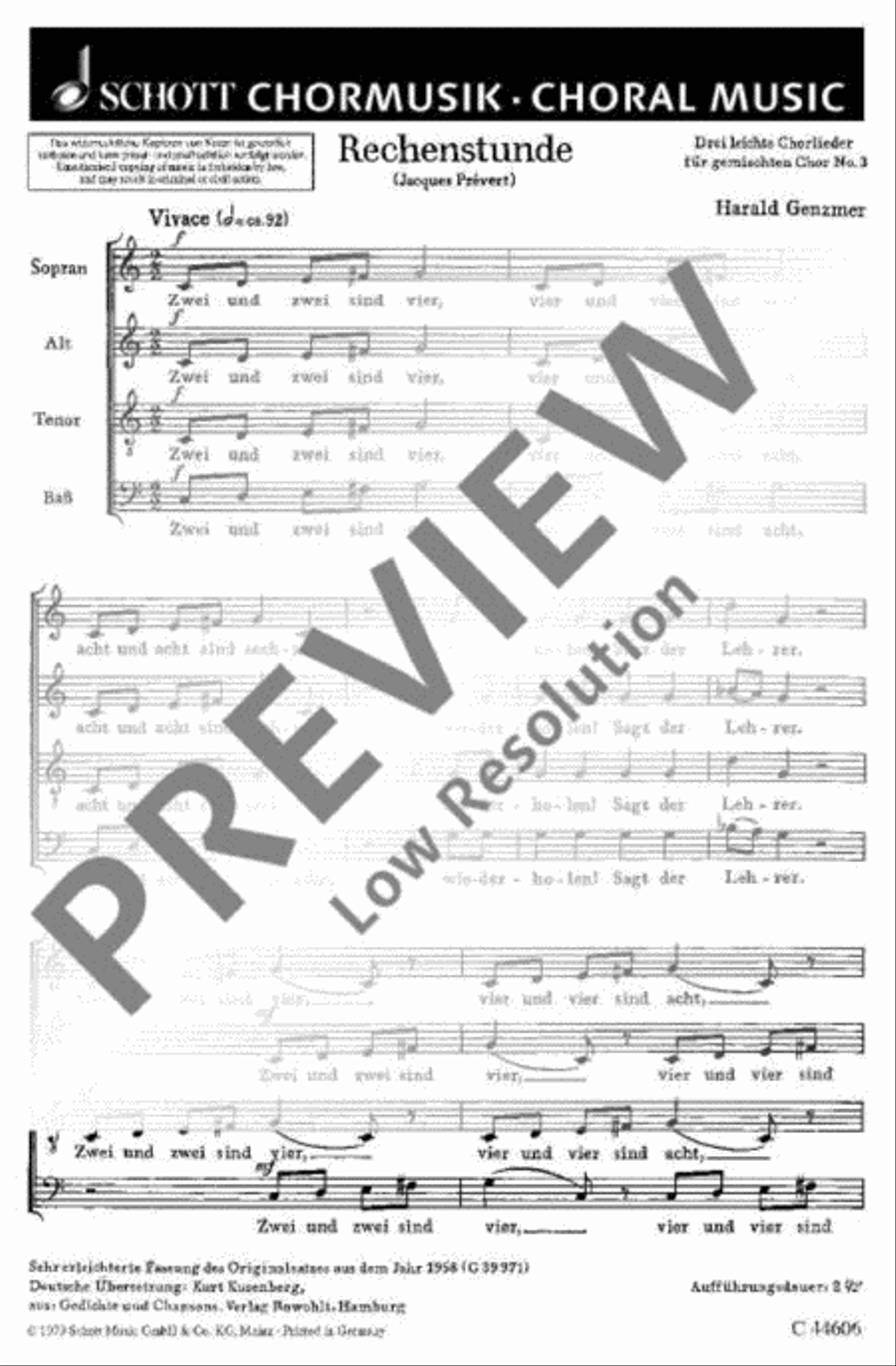 Drei leichte Chorlieder 4-Part scores gallery preview page 2
