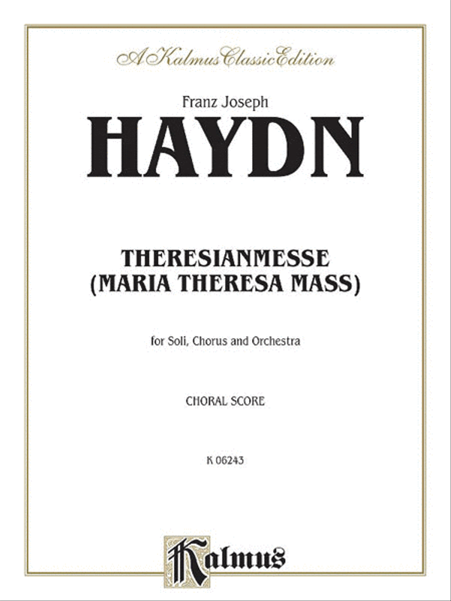 Theresa Mass in B-flat Major 4-Part scores gallery preview page 1