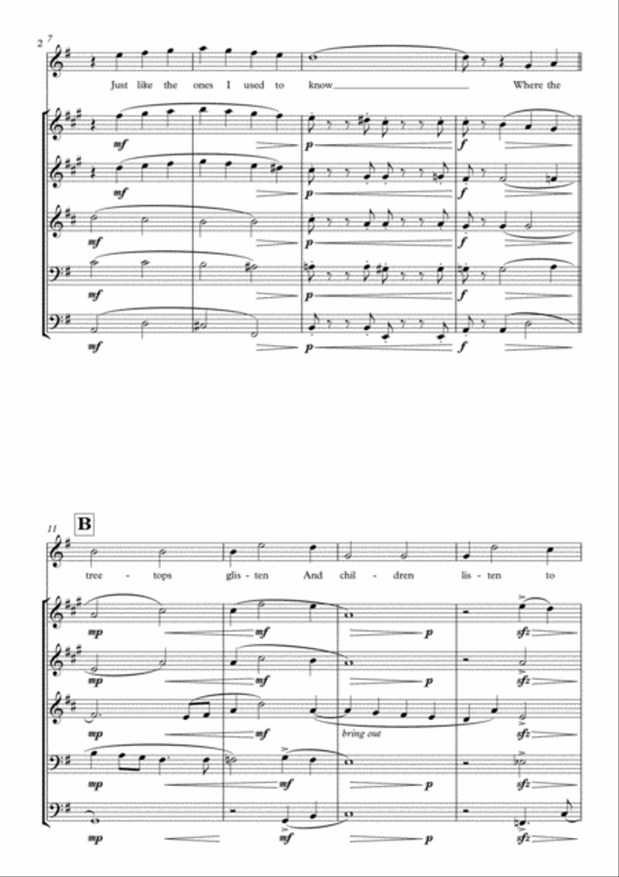 White Christmas Horn scores gallery preview page 4