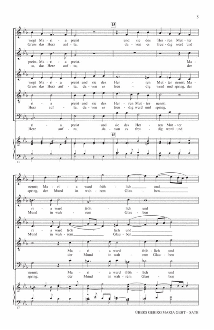 Ubers Gebirg Maria Geht (Over The Hills Mary Goes) 4-Part scores gallery preview page 3
