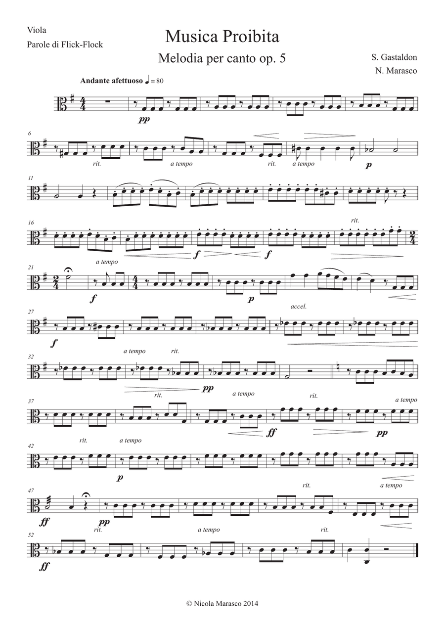 Musica Proibita - Orchestral parts set Chamber Orchestra scores gallery preview page 3
