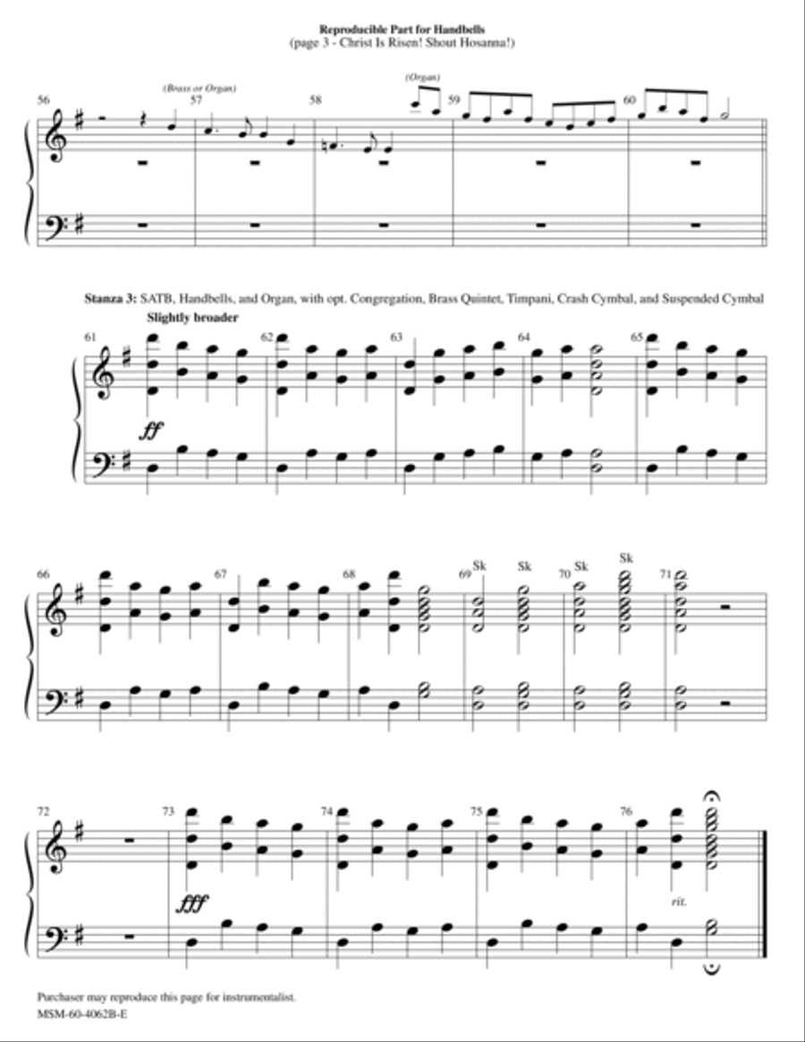 Christ Is Risen! Shout Hosanna! Choir scores gallery preview page 3