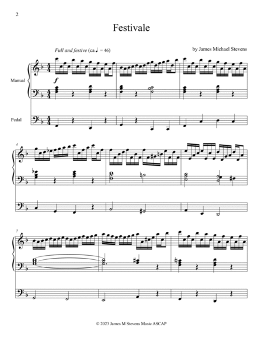 Festivale - Organ Solo Organ Solo scores gallery preview page 2