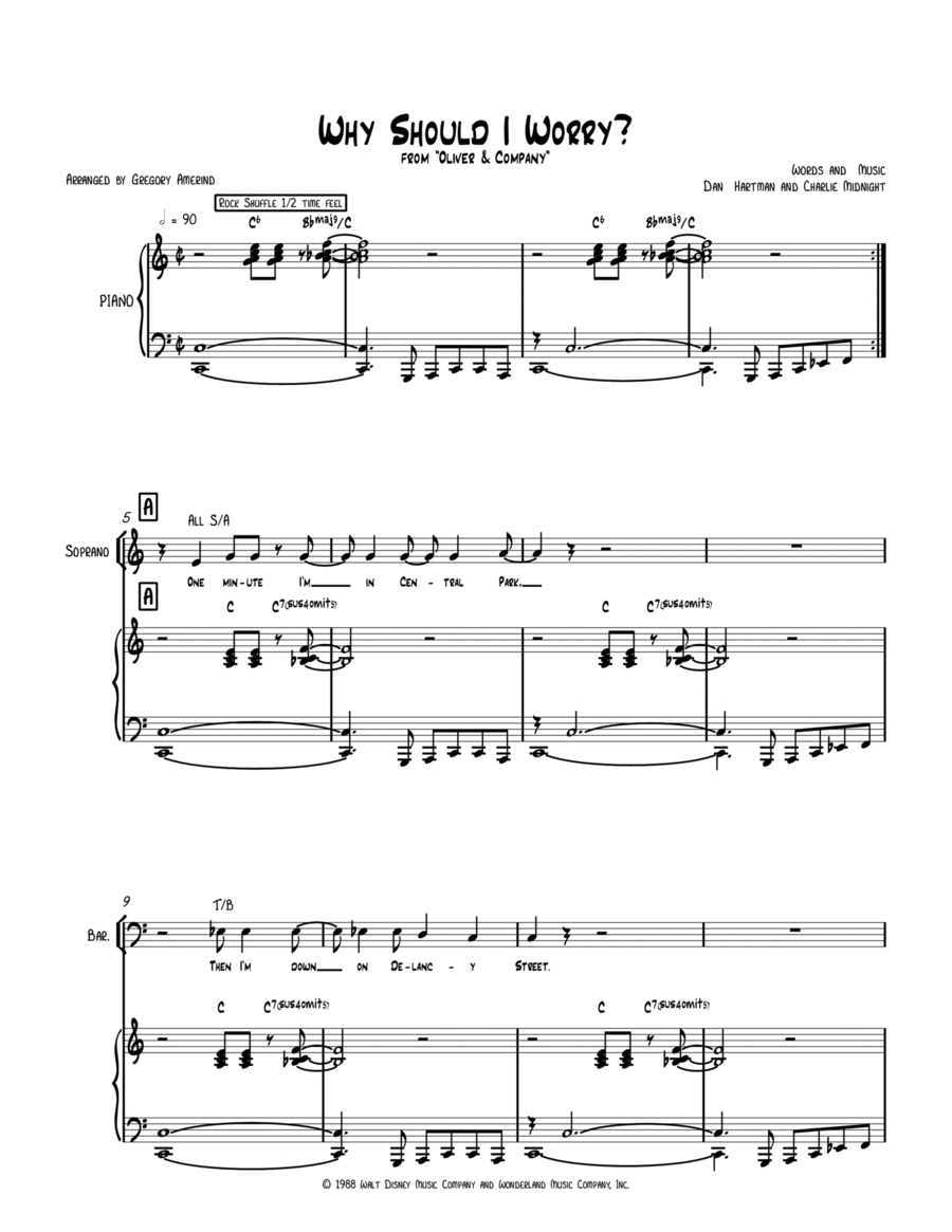 Why Should I Worry? 3-Part scores gallery preview page 1