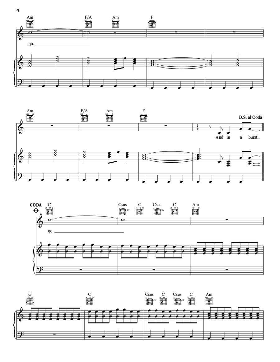 Iridescent Iridescent Piano, Vocal, Guitar scores gallery preview page 4