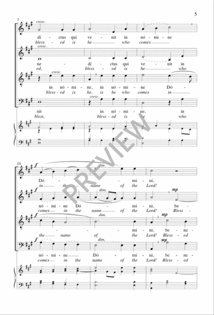 Hosanna filio David 4-Part scores gallery preview page 4