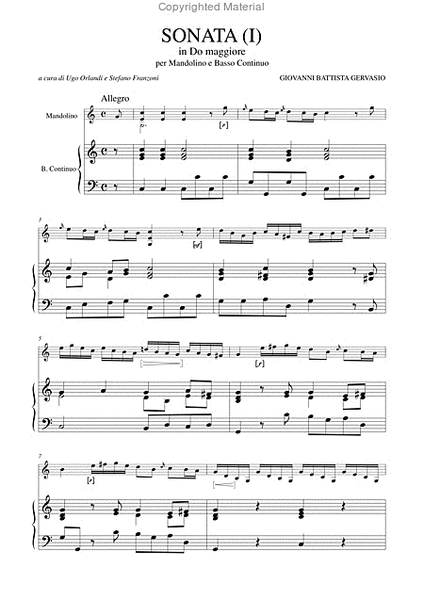 Sonata (I) in C Major for Mandolin and Continuo