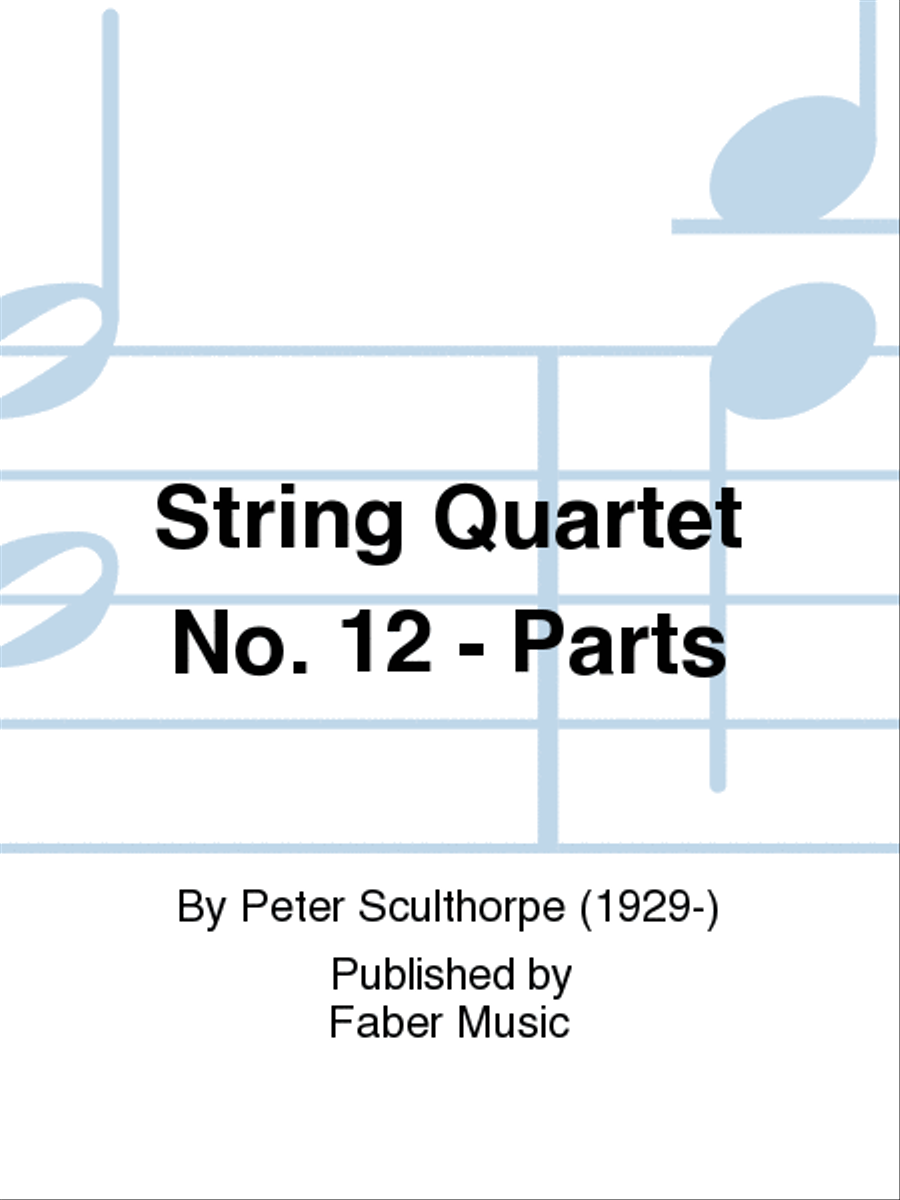 String Quartet No. 12 - Parts String Quartet scores gallery preview page 1