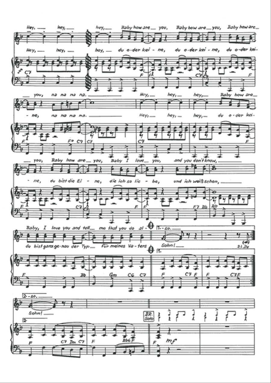 Du oder keine Piano, Vocal scores gallery preview page 4