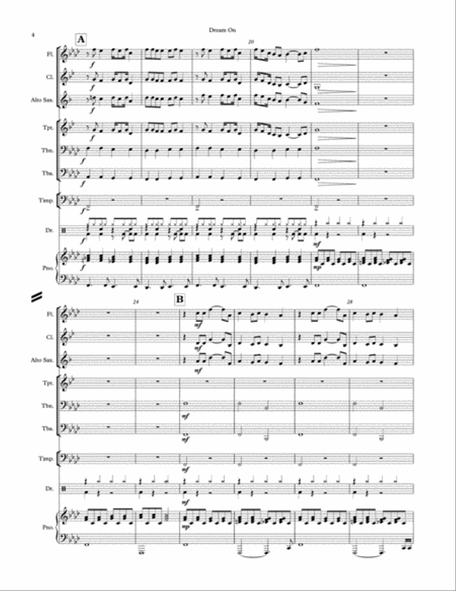 Dream On Dream On Large Ensemble scores gallery preview page 4