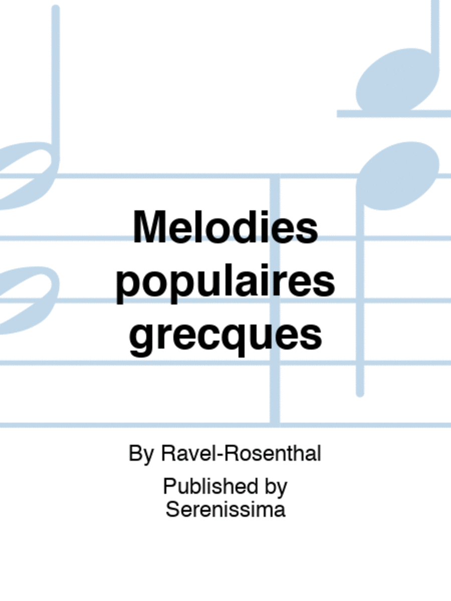 Melodies populaires grecques Score scores gallery preview page 1