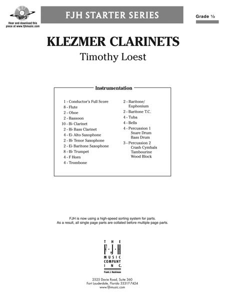 Klezmer Clarinets: Score