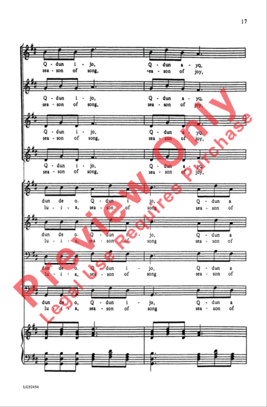 Keresimesi Qdun De O Keresimesi Qdun De O 4-Part scores gallery preview page 17