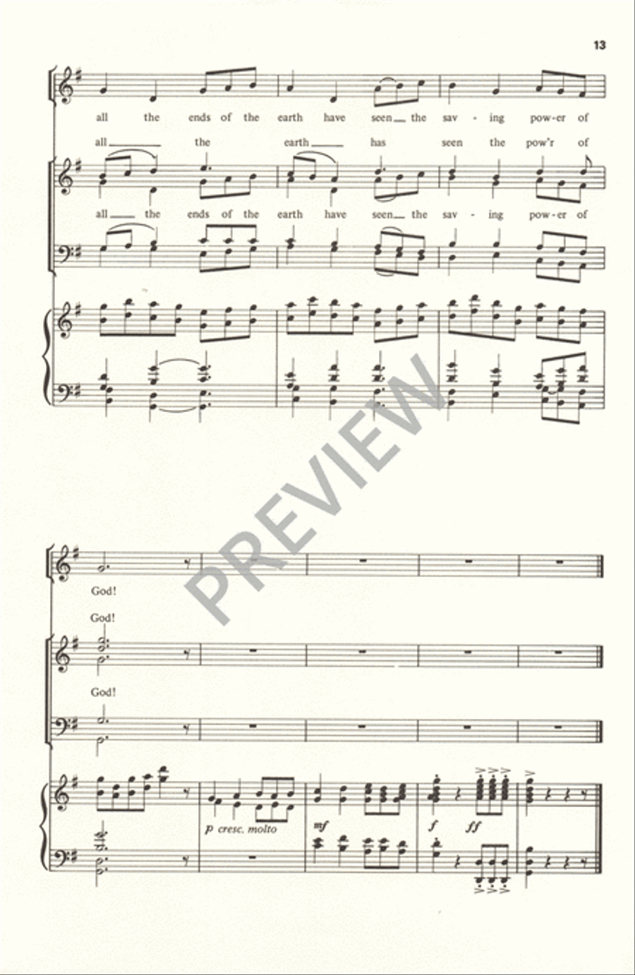 All the Ends of the Earth 4-Part scores gallery preview page 14