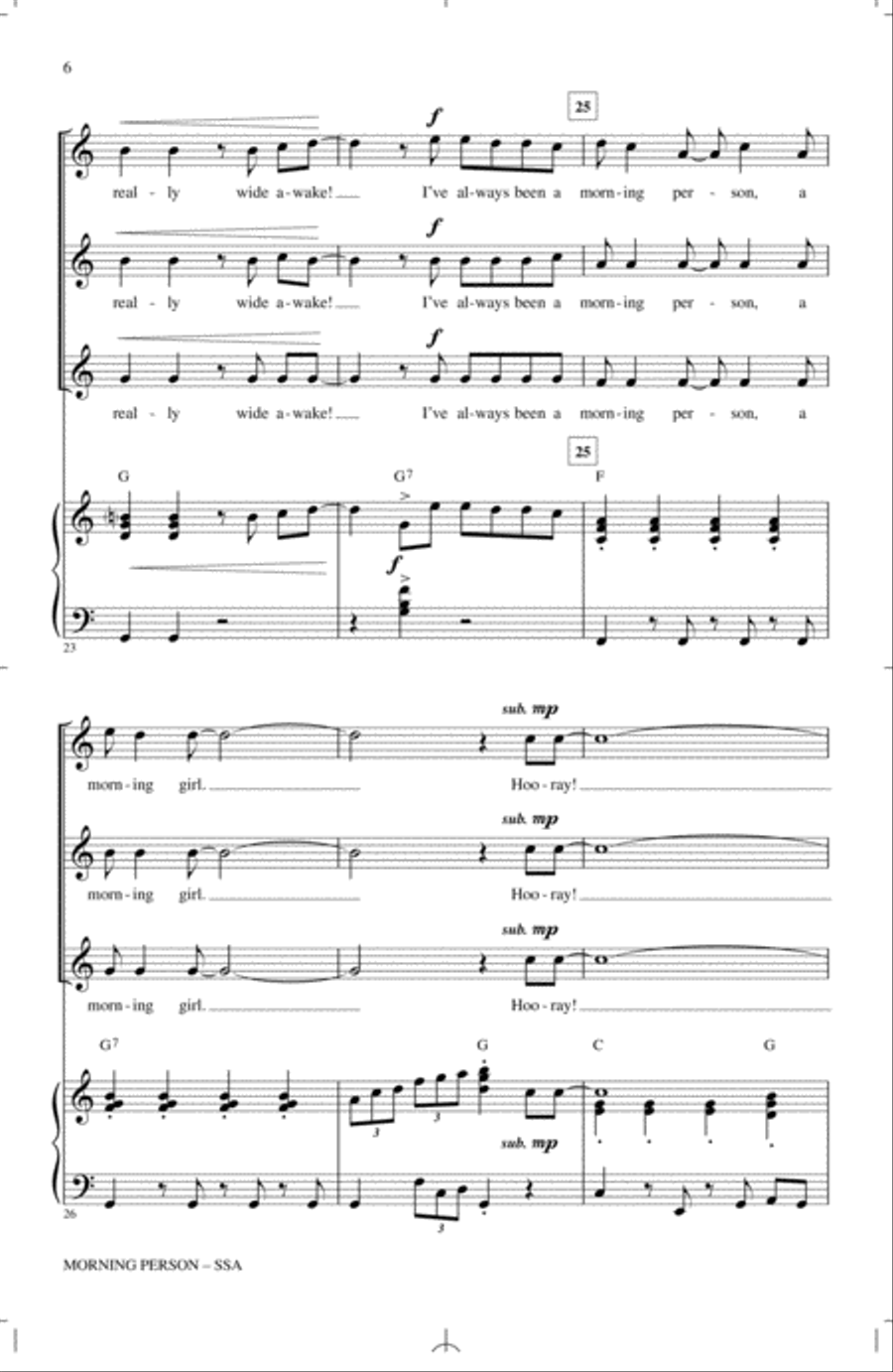 Morning Person SSA scores gallery preview page 4